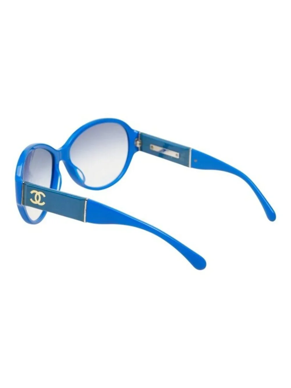 Chanel CC Logo Gradient Sunglasses Blue Acetate Eyewear